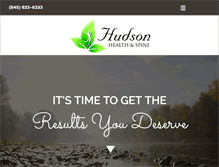 Tablet Screenshot of hudsonhealthspine.com